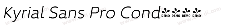 Kyrial Sans Pro Cond字体转换